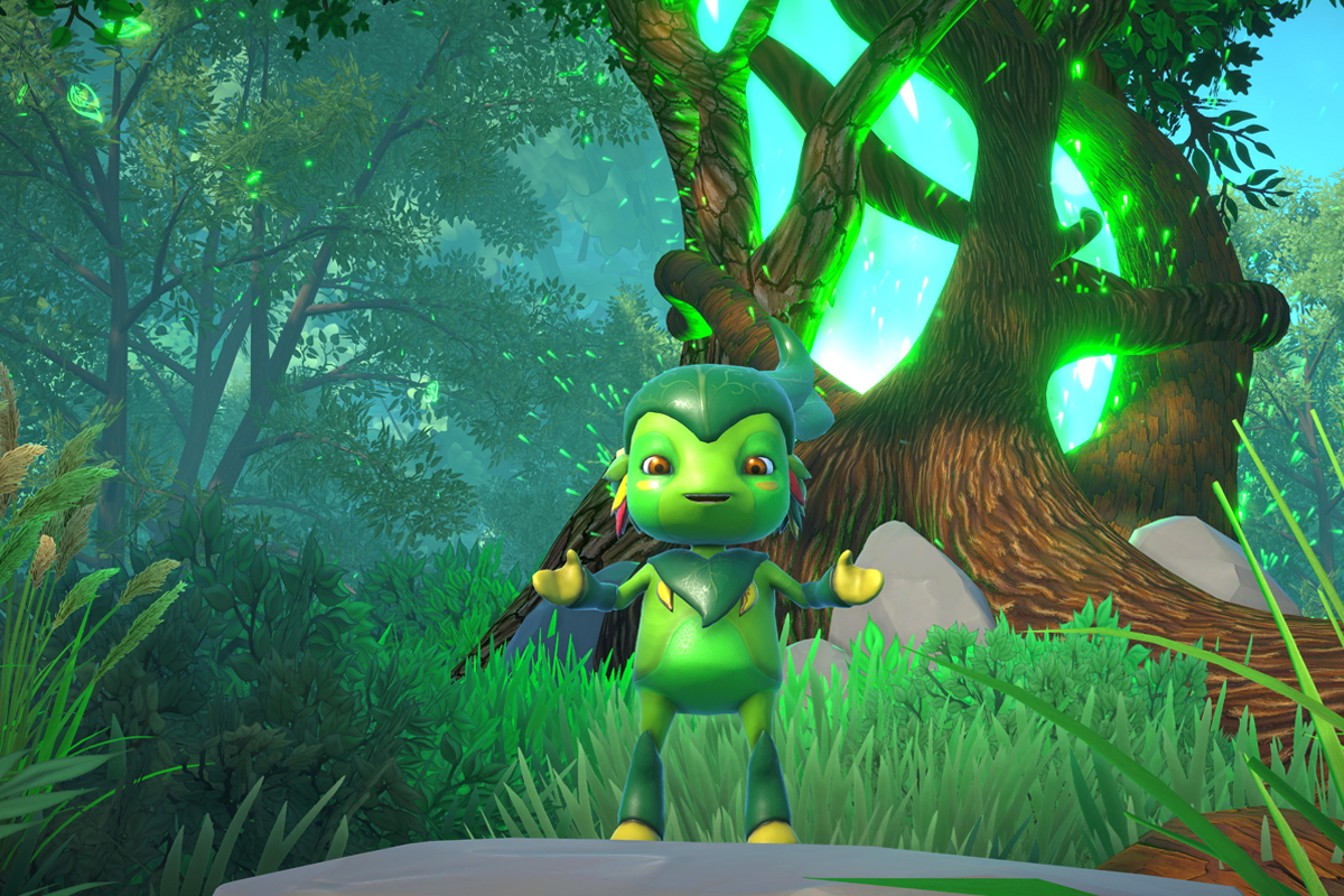 Foli, small green creature standing guard of the Source Tree. When a Magi visits the Source Tree.